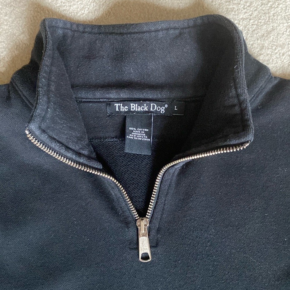 The Black Dog Quarter Zip Pullover Sweatshirt